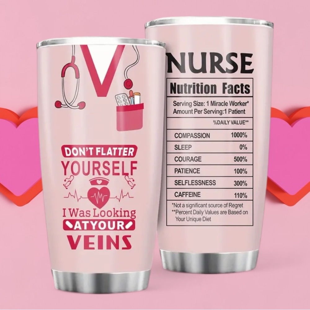 🆕 Whimsical Nurse Tumbler - Perfect Gift - 20oz Stainless Steel - NIB